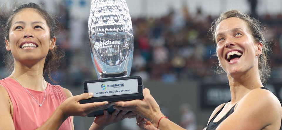 Barbora Strýcová ve finále čtyřhry na Australian Open